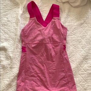 Pink lululemon yoga top